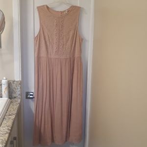 Kings Road Dusty Rose pink maxi dress 1x